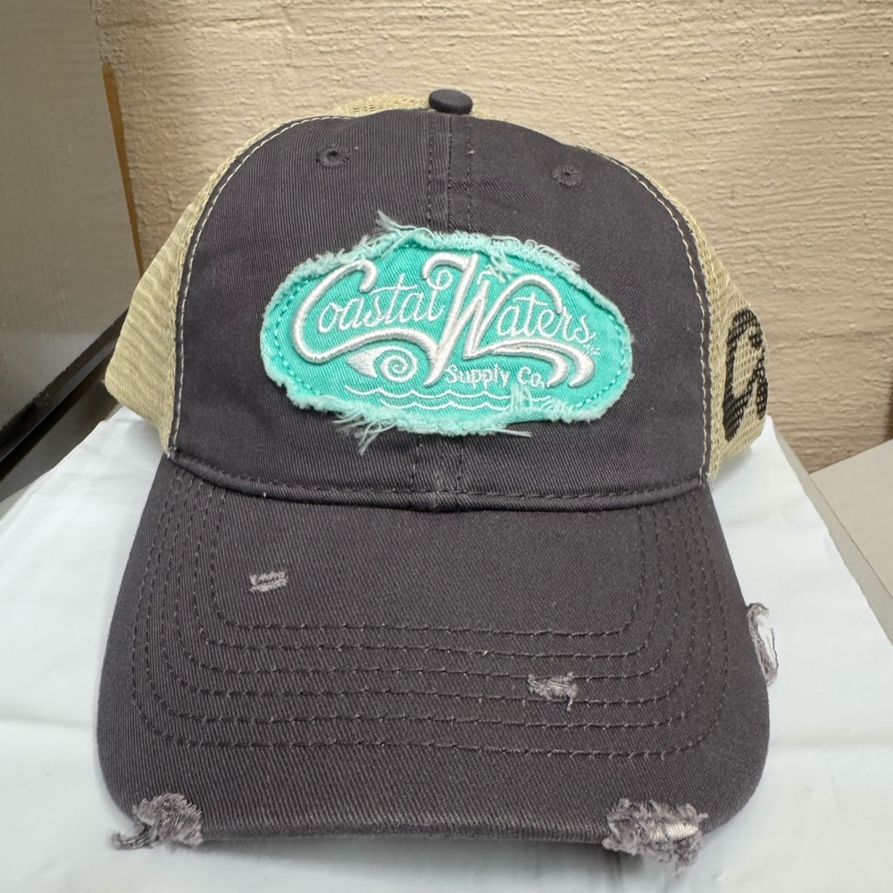 Coastal Waters Distressed Snap Back Cap